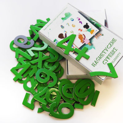 Cyferki magnetyczne magnesy na lodówkę 63 elementy