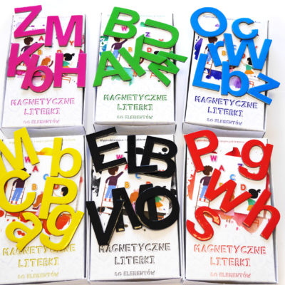 literki magnetyczne magnesy na lodówkę 80 elementów