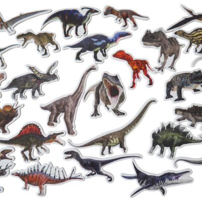 Magnesy na lodówkę na tekturze poznaję DINOZAURY