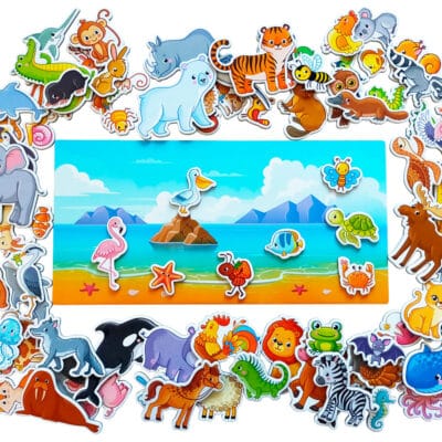 Zwierzęta Świata magnes układanka magnetyczna